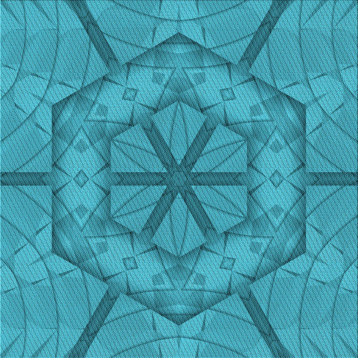 Round Machine Washable Transitional Bright Turquoise Blue Rug, wshpat1535lblu