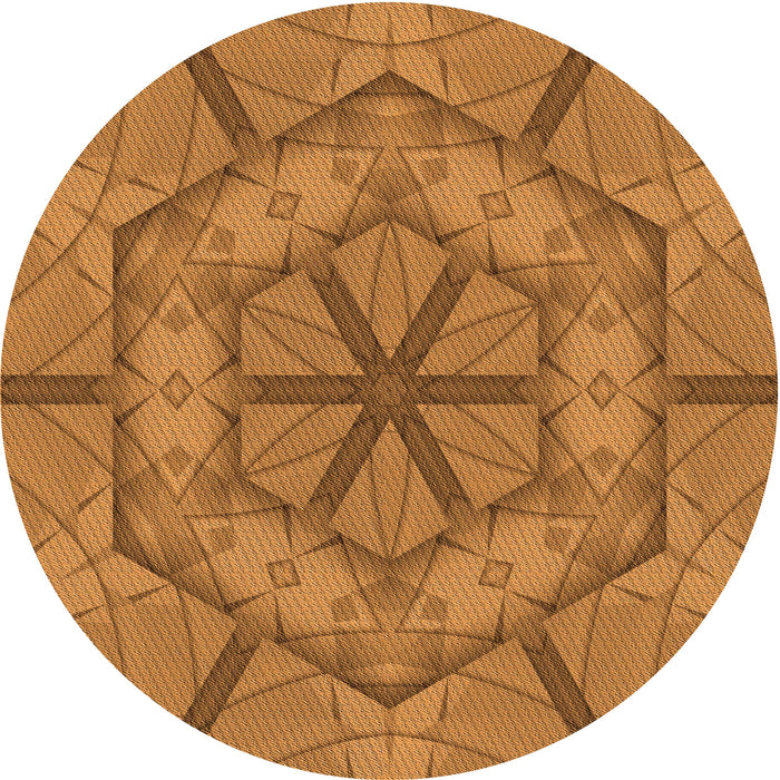Square Patterned Mahogany Brown Rug, pat1535org