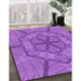 Patterned Purple Rug in Family Room, pat1535pur