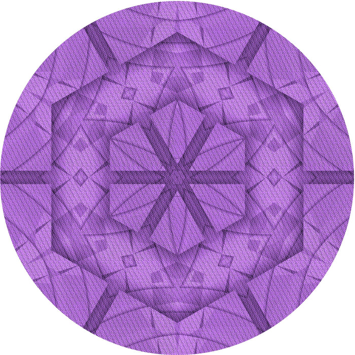 Square Patterned Purple Rug, pat1535pur