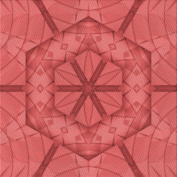 Round Patterned Red Rug, pat1535rd