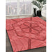 Machine Washable Transitional Red Rug in a Family Room, wshpat1535rd