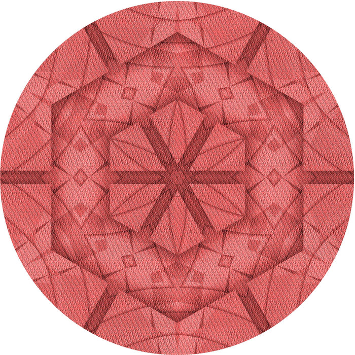 Square Patterned Red Rug, pat1535rd