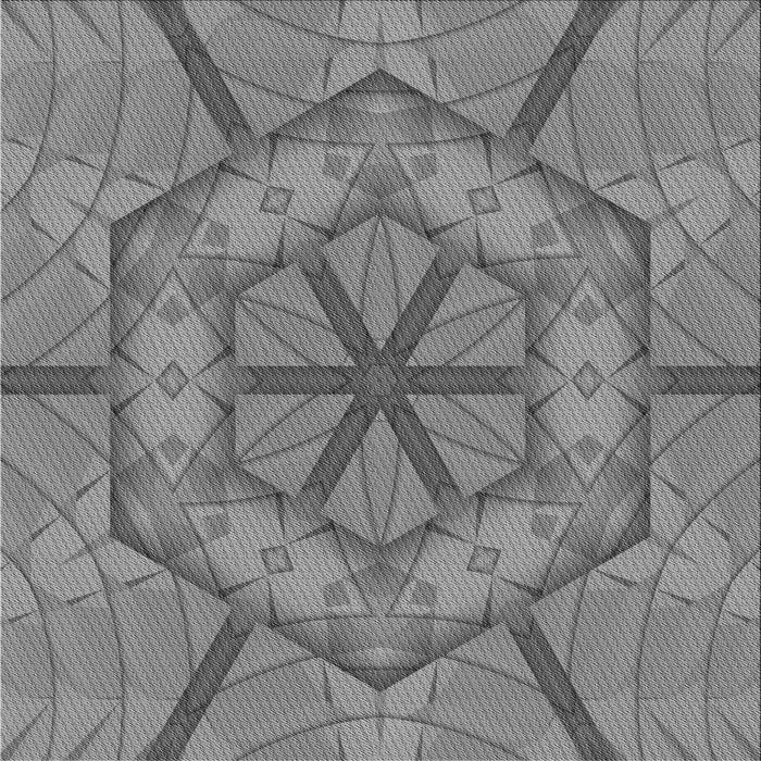 Square Patterned Dark Gray Novelty Rug, pat1535