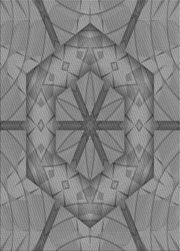 Patterned Dark Gray Novelty Rug, pat1535