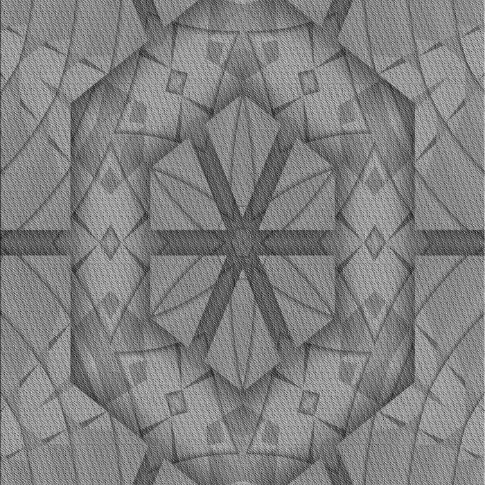 Patterned Dark Gray Novelty Rug, pat1535