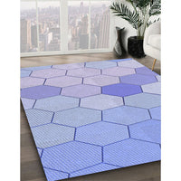 Patterned Blue Rug, pat1536blu