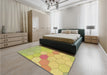 Patterned Caramel Brown Rug in a Bedroom, pat1536brn