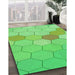 Patterned Neon Green Rug in Family Room, pat1536grn