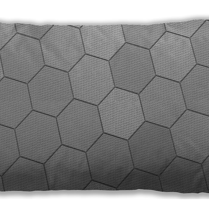 Patterned Rectangular Cloud Gray Lumbar Throw Pillow, 13 inch by 19 inch, lbpat1536gry