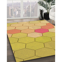 Patterned Orange Rug, pat1536org