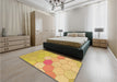 Patterned Orange Rug in a Bedroom, pat1536org