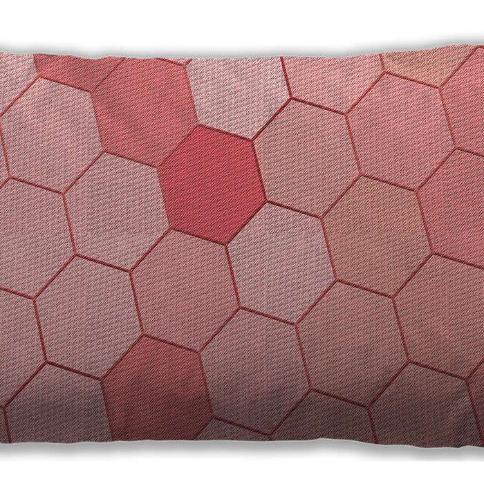Patterned Rectangular Pastel Pink Lumbar Throw Pillow, 13 inch by 19 inch, lbpat1536rd