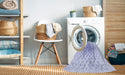 Machine Washable Transitional Lavender Blue Rug in a Washing Machine, wshpat1537blu