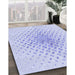 Patterned Lavender Blue Rug in Family Room, pat1537blu