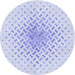 Square Patterned Lavender Blue Rug, pat1537blu