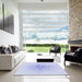 Square Patterned Lavender Blue Rug in a Living Room, pat1537blu