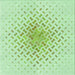 Round Patterned Mint Green Rug, pat1537grn