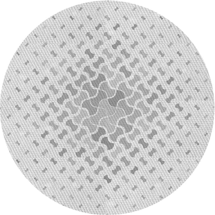 Square Patterned Platinum Gray Rug, pat1537gry