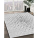 Patterned Platinum Gray Rug in Family Room, pat1537gry