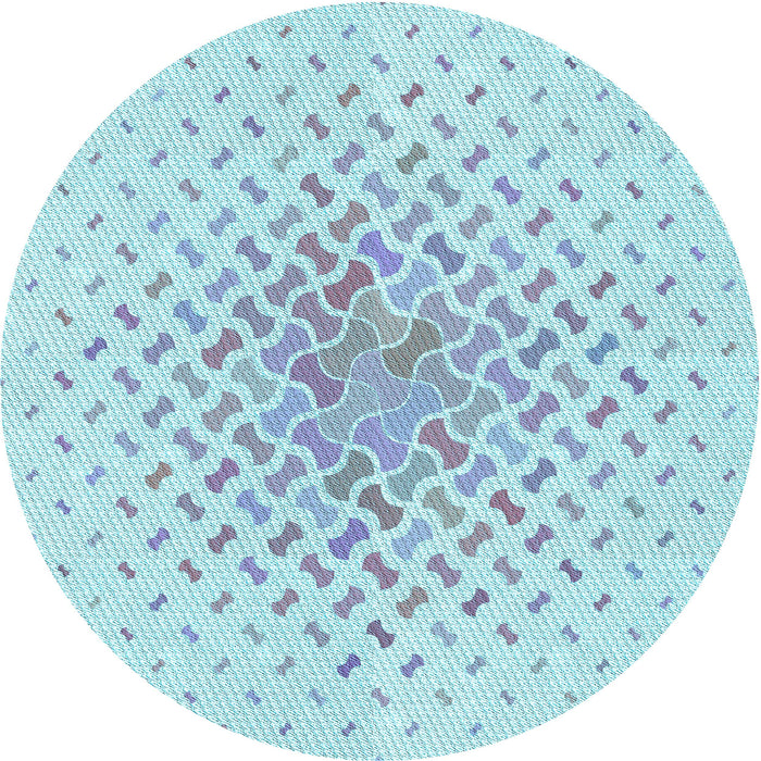 Square Patterned Denim Blue Rug, pat1537lblu