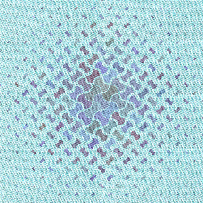 Round Machine Washable Transitional Denim Blue Rug, wshpat1537lblu