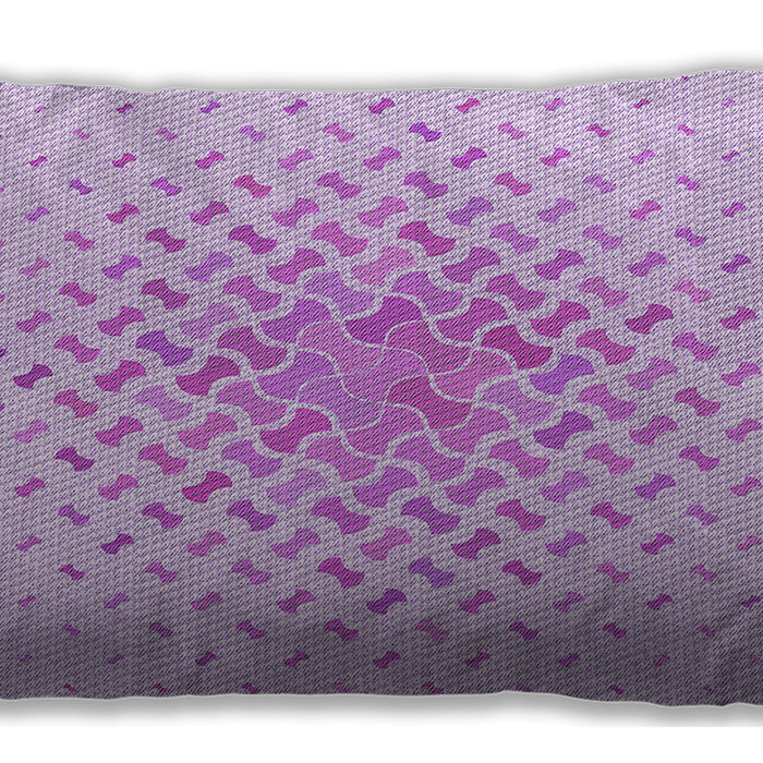 Patterned Rectangular Purple Lumbar Throw Pillow, 13 inch by 19 inch, lbpat1537pur