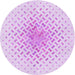 Square Patterned Purple Rug, pat1537pur