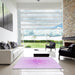 Square Patterned Purple Rug in a Living Room, pat1537pur