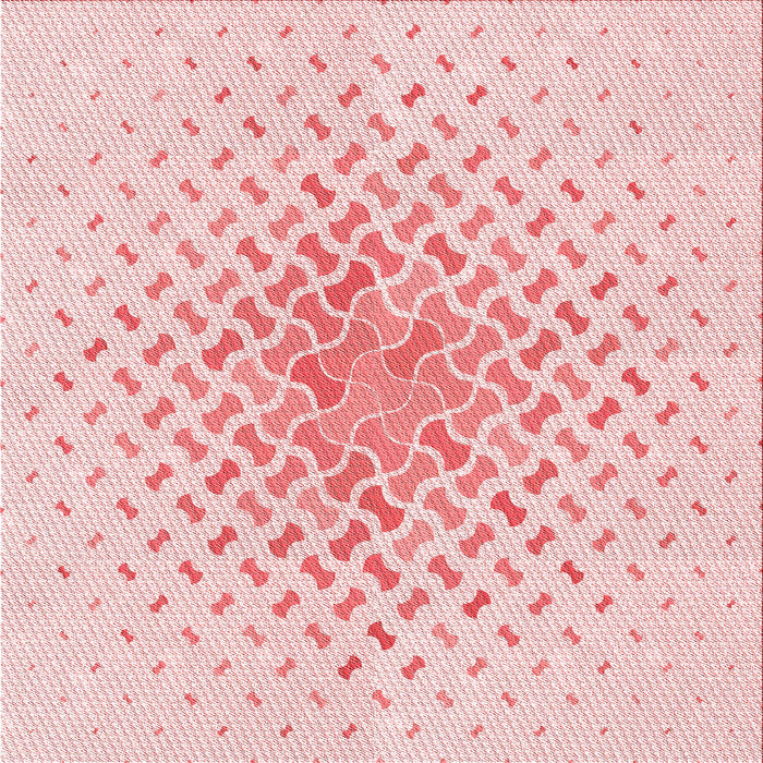 Round Machine Washable Transitional Pastel Red Pink Rug, wshpat1537rd