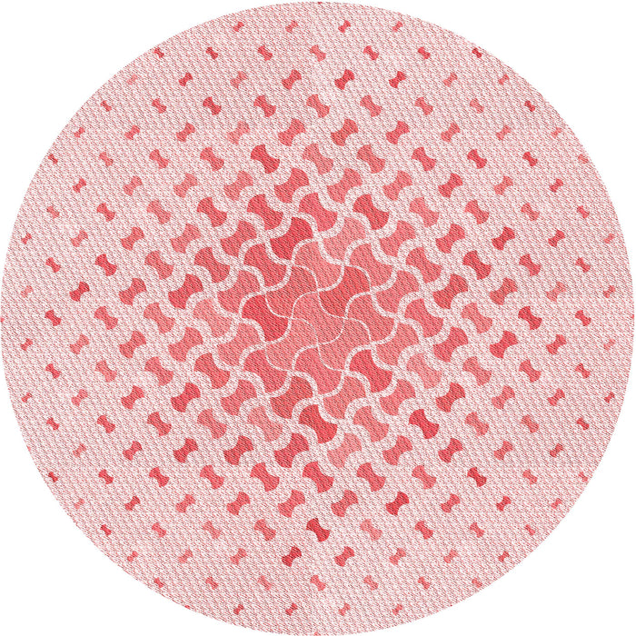 Square Patterned Pastel Red Pink Rug, pat1537rd