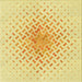 Round Patterned Sun Yellow Rug, pat1537yw