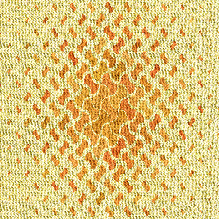 Machine Washable Transitional Sun Yellow Rug, wshpat1537yw
