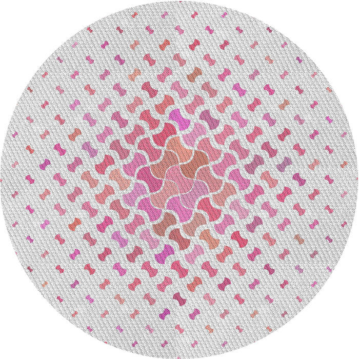Sideview of Patterned Off-White Novelty Rug, pat1537