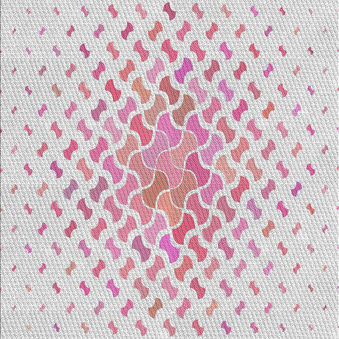 Patterned Off-White Novelty Rug, pat1537