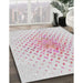 Patterned Off-White Novelty Rug in Family Room, pat1537