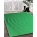 Patterned Neon Green Rug in Family Room, pat1538grn