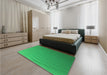 Patterned Neon Green Rug in a Bedroom, pat1538grn