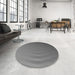 Round Patterned Gray Rug in a Office, pat1538gry