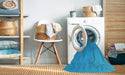 Machine Washable Transitional Neon Blue Rug in a Washing Machine, wshpat1538lblu