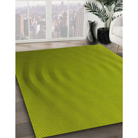 Patterned Pistachio Green Rug, pat1538yw