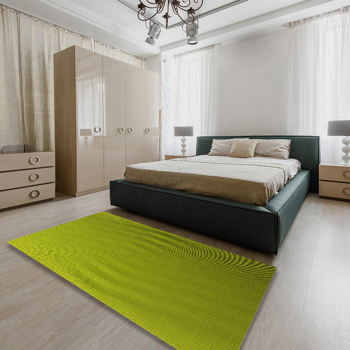Patterned Pistachio Green Rug in a Bedroom, pat1538yw