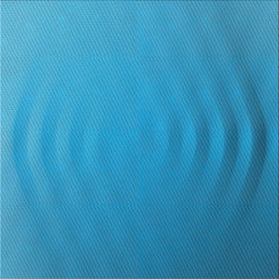 Square Patterned Bright Turquoise Blue Novelty Rug, pat1538