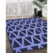 Patterned Sky Blue Rug in Family Room, pat1539blu