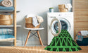 Machine Washable Transitional Deep Emerald Green Rug in a Washing Machine, wshpat1539grn