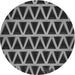 Square Patterned Charcoal Black Rug, pat1539gry