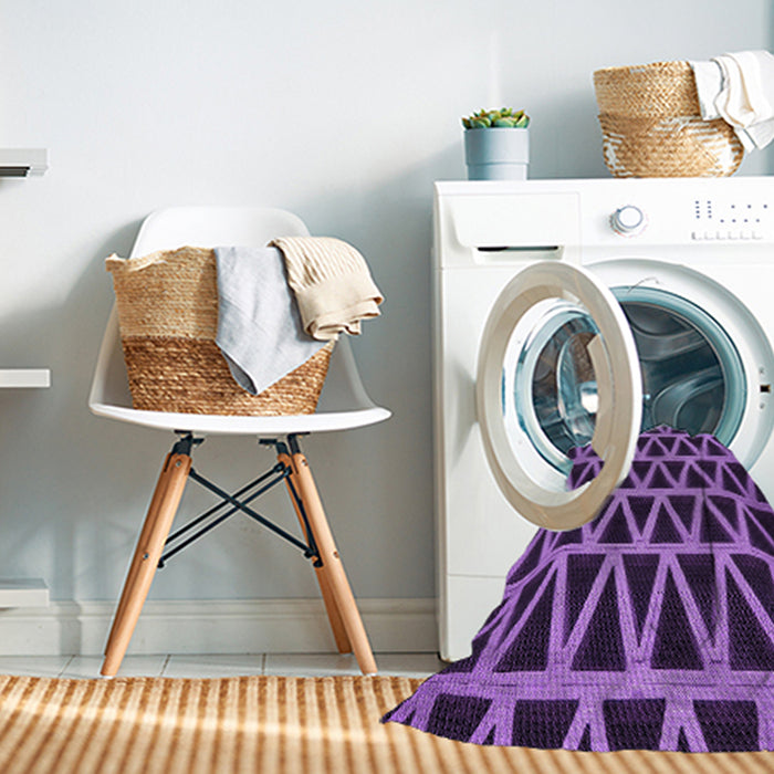 Machine Washable Transitional Purple Rug in a Washing Machine, wshpat1539pur