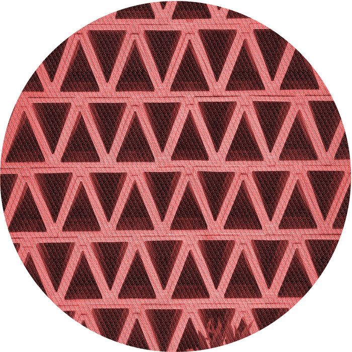 Square Patterned Maroon Red Rug, pat1539rd