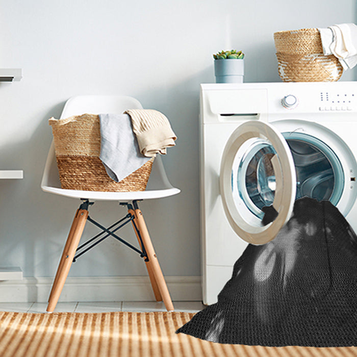 Machine Washable Transitional Ash Gray Rug in a Washing Machine, wshpat154gry