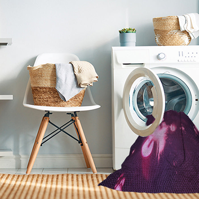 Machine Washable Transitional Purple Lily Purple Rug in a Washing Machine, wshpat154pur